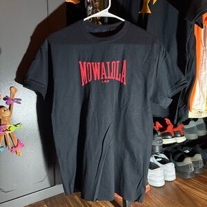 MOWALOLA Black Tee with Red Logo